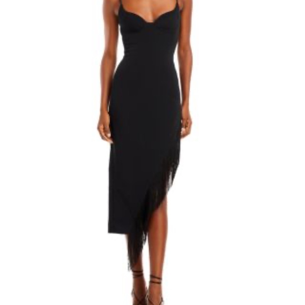 Chic Asymmetrical Black Dress
